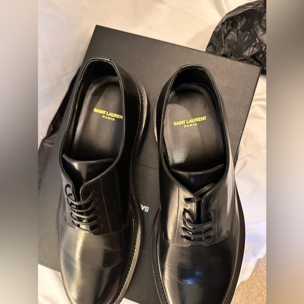 Saint Laurent Vaughn Oxford in Nero black formal dress shoe wedding groom IT 44 - Picture 8 of 16
